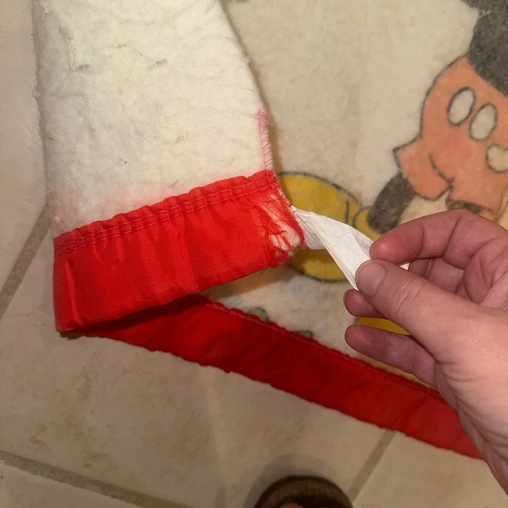 Vintage Disney Mickey Mouse Friends Sports Fleece Blanket Twin 80s 90s Retro Red